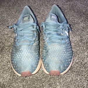 Teal running shoes